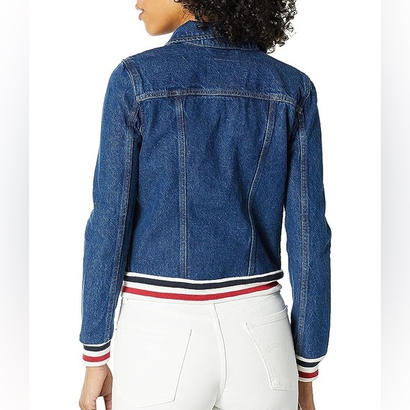 Levi's Original Rib Trim Trucker Jeans Jacket Size S - Picture 7 of 8